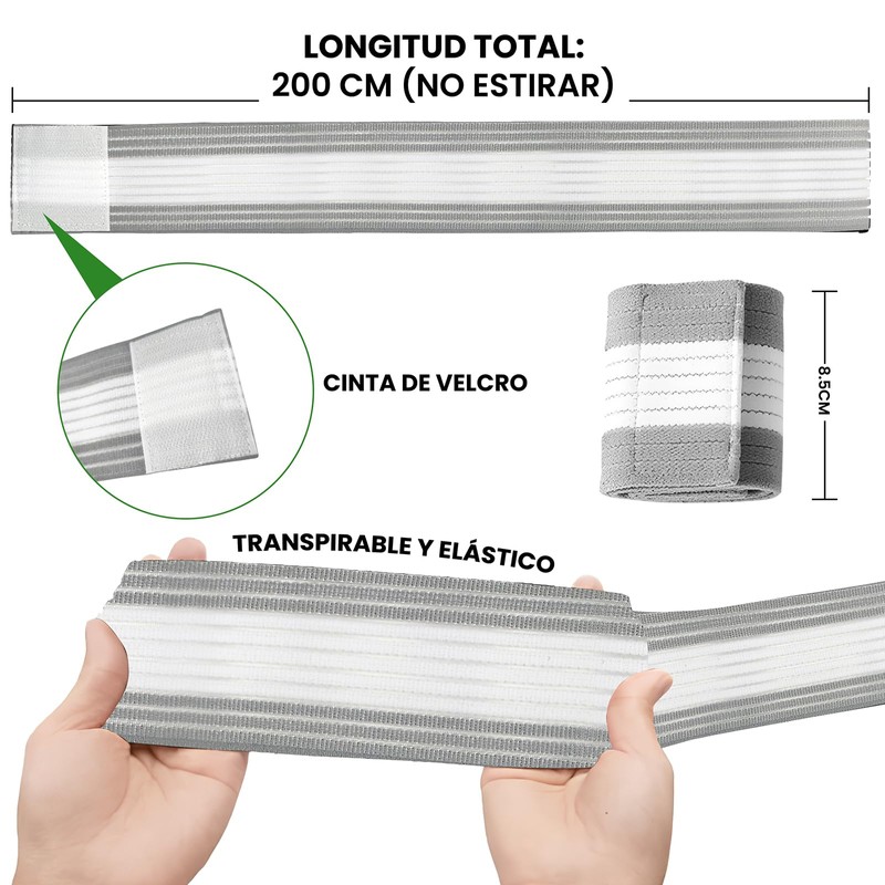 MOSU Vendaje de Compresión Elástico Extra Largo para Rodillas, Soporte