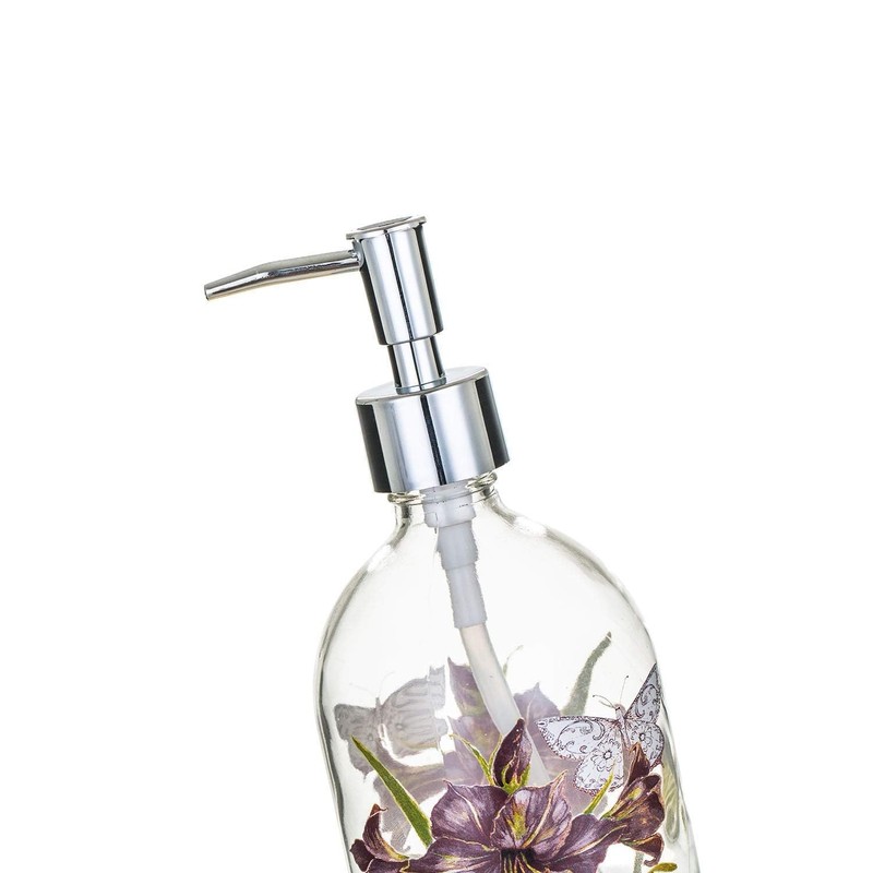 Glass Soap Dispenser Bottle 17 Ounces Soap Liquid Dispenser with