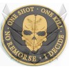 PVC Rubber Morale Patch Military Sniper One Shot Kill US