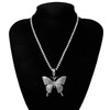 Aimimier Bohemian Crystal Butterfly Choker Necklace Shiny Tennis Chain Collar
