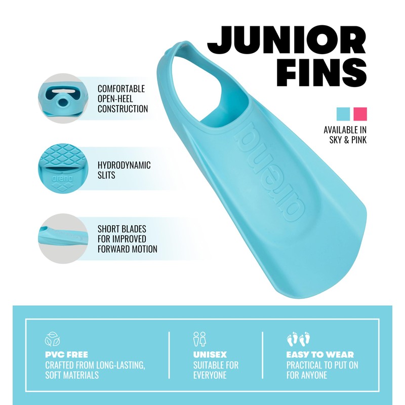 ARENA Kids' Junior Swim Fin, Blue, 13,5-1 UK