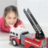 Mighty Motorized Fire Truck Toy With Rotating Ladder Realistic Lights