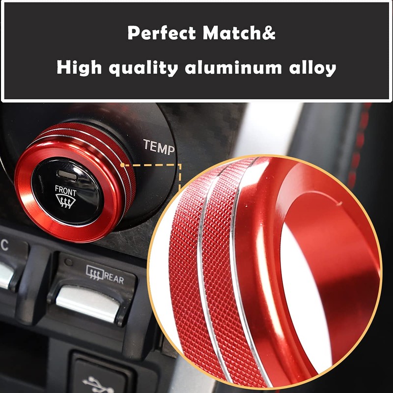 4 Pieces Central Control Knob of Air Conditioning Decoration Ring