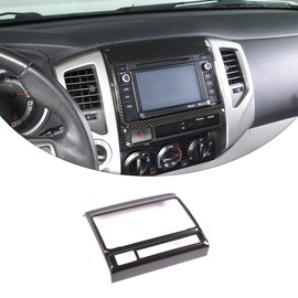 ABS Central Navigation Screen Panel Frame,Center Console GPS Screen Panel Frame Trim for Toyota Tacoma 2011 2012 2013 2014 2015 Interior Trim (Black Carbon Fiber)