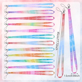 Haiabei 24Pcs Motivational Inspirational Quotes Employee Appreciation Gifts Bulk Lanyard Lanyards Wrist Neck Lanyards Keychain Badge Holder Phone String Holder Lanyard Holders for ID Badges,Name Tag