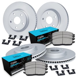 R1 Concepts Front and Rear Brakes and Rotors| Hardware Included| Front and Rear Ceramic Brake Pads and Rotors Kit| Fits 2017-2020 Subaru BRZ; 2019-2020 Toyota 86
