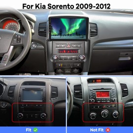 [2G+64G] Android Radio for Kia Sorento 2009 2010 2011 2012, 10 inch Touch Screen Kia Sorento Car Stereo, Carplay/Android Auto/EQ Audio/1080P/SWC/Bluetooth