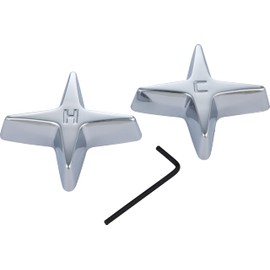 Master Plumber 513, Faucet Handle Set, Universal Fit, Cross Handle, Chrome