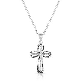 Montana Silversmiths Western Lifestyle Women's Cross Necklace (Expressive Faith Crystal Cross)