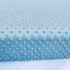 KiddyKlouds Crib Sheets for Standard Crib Mattress 52 x 28 x 8 Inches for Baby Boys Girls Neutral. Soft Plush Minky Crib Sheet. (No. 3 - Light Blue)