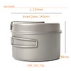 TOAKS Titanium 1350ml Pot with Pan, Titanium Pot Outdoor Camping