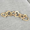 55cm Wooden 5 Heart Ornament Chain Knot Nordic Scandi Love