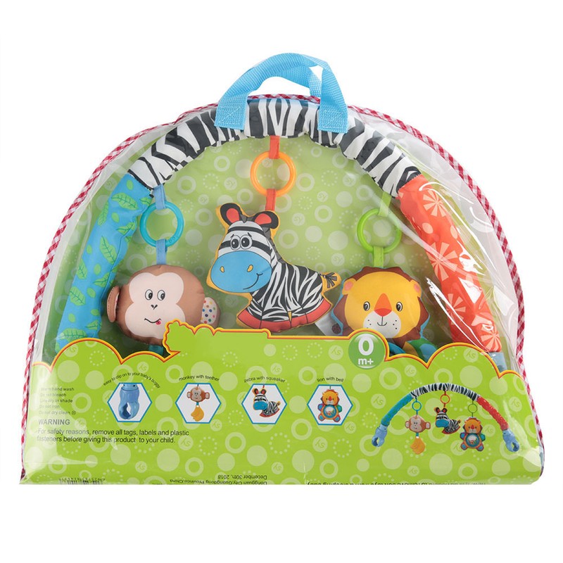 Infant Baby Stroller Car Clip Hanging Rattle Ring Bell Crib