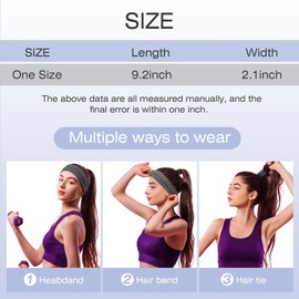 Headbands for Women – 16 Pack Non-Slip Cotton Cloth Headbands for Women's Hair Accessories, Fashion Sports Hair Bands & Hair Ties, Soft Fabric for Yoga, Running, Workout