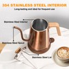 Nueve&Five Gooseneck Electric Kettle with Thermometer, Copper Tea Kettle with
