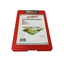 Janrax A4 Red Clipboard Box File - Storage Filing Case