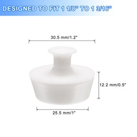 uxcell 6 Pcs Drain Stopper, Silicone Bathtub Stopper 1 1/8" to 1 3/16" Kitchen Sink Drain Stopper Bathroom Drain Plug with Handle for Laundry, Sink, Shower, Washbasin Cover