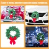PACKOVE Car Christmas Wreath Car Christmas Reef Light up Artificial