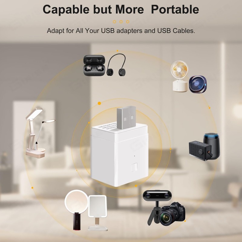 UanTii Smart Adapter Tuya WiFi USB Adapter Timing Schedule Adapter