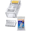 TSdrena RJ45 Connector Cat6A 100 pieces with Load Bar, Claw