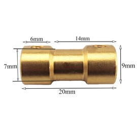 Hazrcvr Brass Shaft Coupling Shaft Adapter Pack of 10 Coupling Plug Sleeve Adapter Shaft Coupling Shaft Coupling Motor Coupling Adapter with Screws Allen Key 5 Sizes