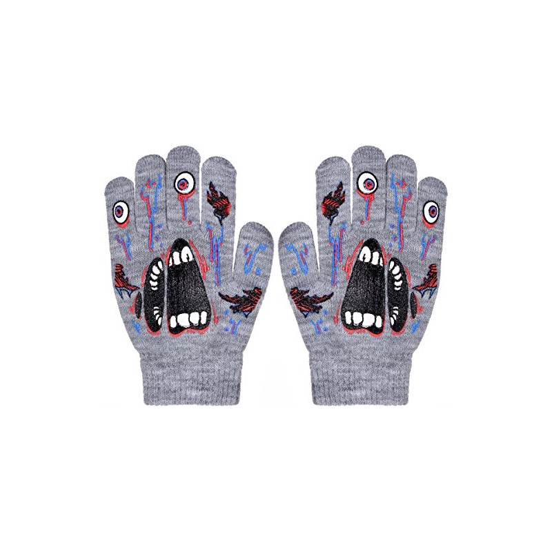Polar Wear Boys Scary Skeleton Monster Knit Glove Set For