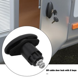 eMagTech 1 Set Caravan Cabin Door Lock with 2 Keys Suitable for 35mm Door Thickness RV Door Lock with Baggage Locker for Travel Trailers