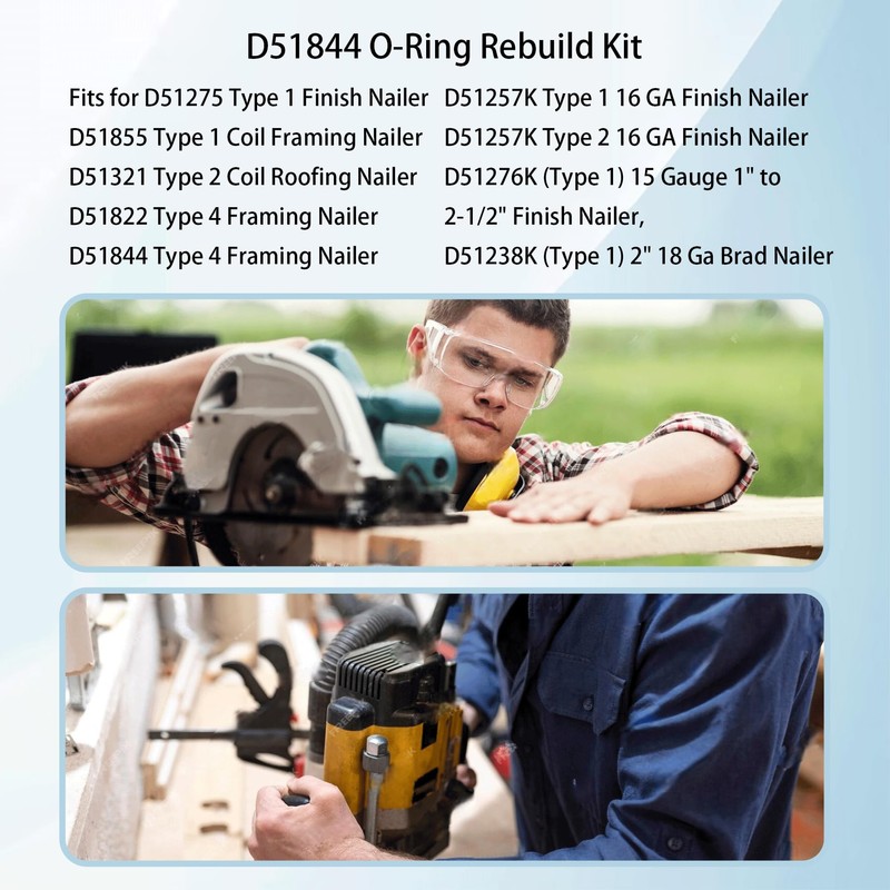 D51844 O-Ring Maintenance Rebuild Kits for DeWALT Universal Framing Nailer,