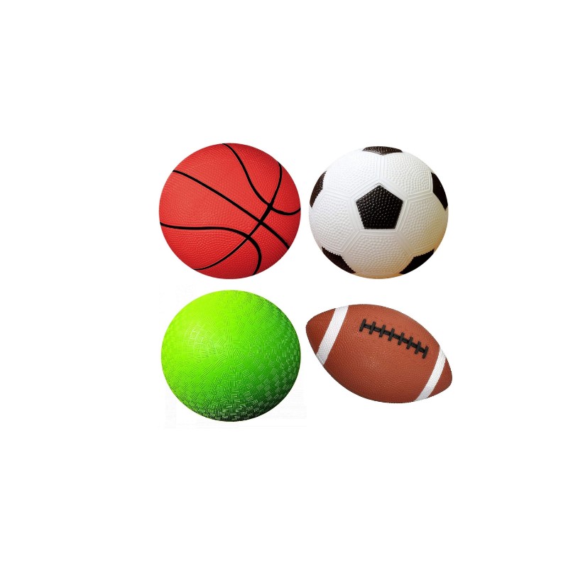 georglasko_8 Sports Balls Mixed Bundle Basketball Soccer Ball Football Playground
