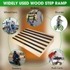 Wooden Threshold Ramp for Home Steps, 4" Rise Door Ramp
