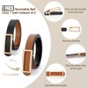 SUOSDEY Fashion Leather Belt for Women, Reversible Skinny Belt for