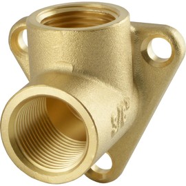 Fittingteile - Wall Socket Brass Compressed Air Water 16 Bar Angle Distributor (Material: Brass/Thread Size: G 3/8")