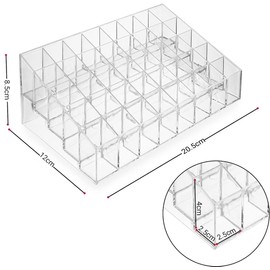 40 Compartments Lipstick Organiser - Acrylic Storage Transparent Holder Stand - Make Up Cosmetic Organiser