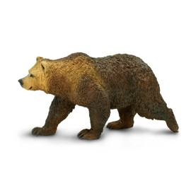 Safari Ltd. Grizzly Bear Figurine - Detailed 4.7" Plastic Model Figure - Fun Educational Play Toy for Boys, Girls & Kids Ages 3+