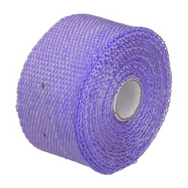 Exhaust Wrap, 5m Exhaust Heat Wrap Roll Insulation Tape Glass Fiber Shield Tape with Alloy Steel Tie for Car Motorcycle(purple)