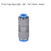sourcing map Straight Push to Connector Reducer Fitting 10mm to