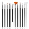 Gel Nail Art Brush Set of 15 Brushes DD-11803 3ea