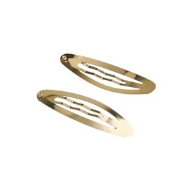 MAHAVIMOKSA 30pcs Large Size Barrettes Women Metal Snap Hair Clips for DIY Craft (70mm/2.75", KC Gold-Oval Shape)