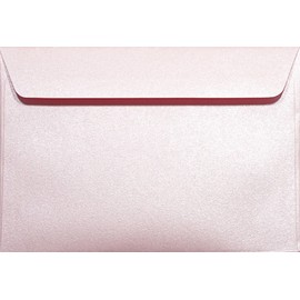 Netuno 25 Pink Pearlescent envelopes DIN C6 114x162mm 4.49x6.39 inches 120gsm Majestic Petal gummed Straight Flap no Window Pearly metallised for Invitations Wedding Greeting Cards Letter Flyers RSVP