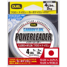Duel H3435 Hardcore Carbon Nylon Line 4Lbs. HARDCORE POWERLEADER CN 98.4 ft (30 m) 4LbS. Clear