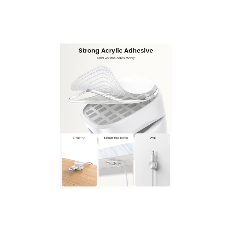 Lamicall 8 Pack Cord Organizer - Spring Cable Management Clips