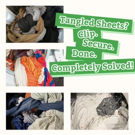 2 Pcs Bed Sheets Detangler，Reduces Blankets Laundry Tangle No Wads Wrinkles Holders for Corners Washer and Dryer Tangles Free Save Drying Time Reusable Wash Helper Bedsheets Gadgets Accessories