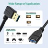 AKWOR USB 3.0 Extension Cable Left and Right Angle, 2