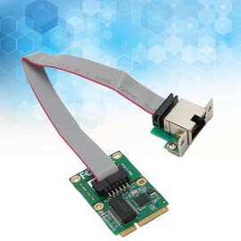 Mini PCIe Network Controller Card, 10 100 1000 Mbps RJ45 LAN NIC Card Adapter Converter for Desktop PC, Easy Installation