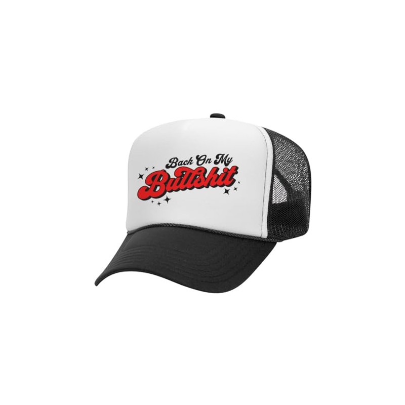 Back on My Bullshit Foam Trucker Cap Adjustable Mesh Back