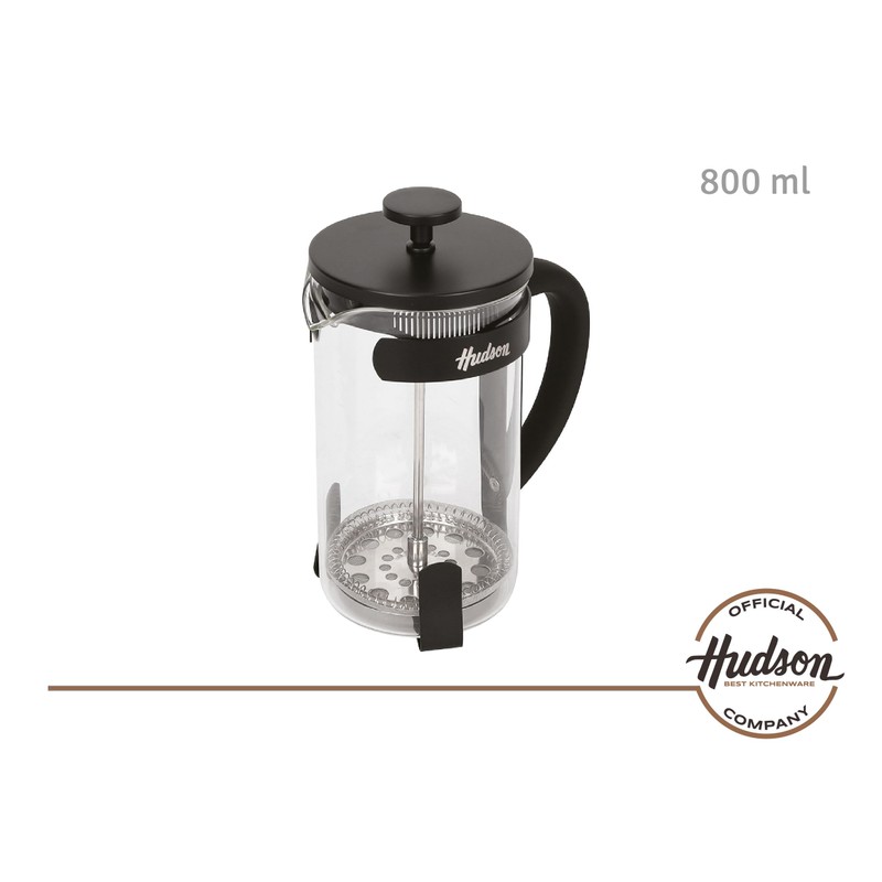 HUDSON French Press Cafetera y té, 9 tazas, negro