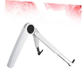 KONTONTY Aluminum Alloy Adjustable Cooling Laptop Stand Foldable Tablet Holder for Laptops Ergonomic Design for Desk Use Portable and Lightweight (White)