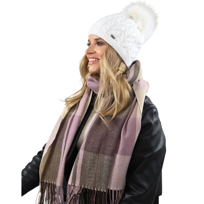 Alur Women's Beanie Winter Hat Knitted Hat with Bobble -