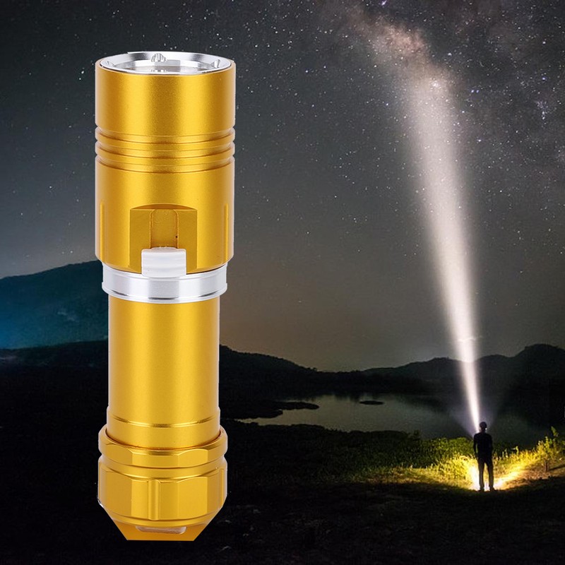 L2 LED Flashlight Torch 100M Diving Waterproof for Camping Stepless