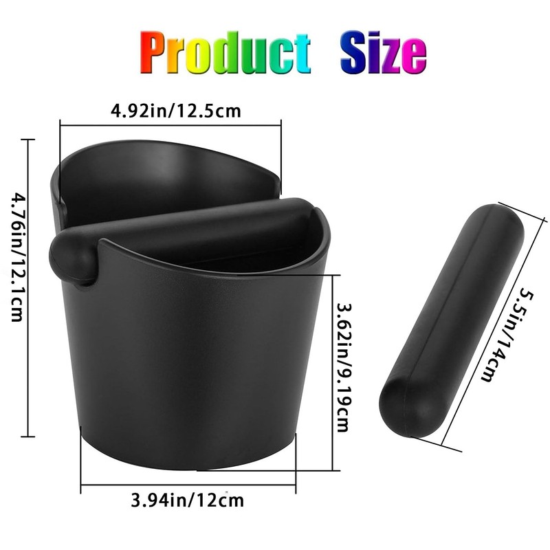WADY Espresso Knock Box - ABS Coffee Grounds Container for